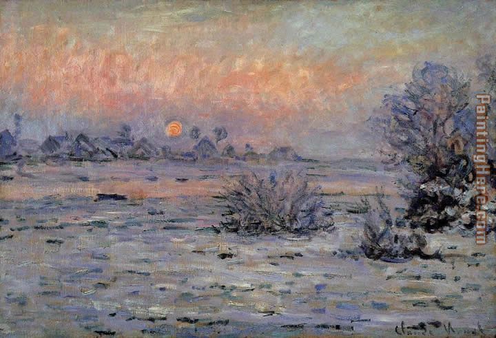 Winter Sun Lavacourt painting - Claude Monet Winter Sun Lavacourt art painting